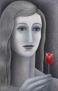 Girl with Tulip by Ruth Addinall